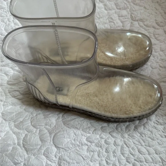 UGG Transparent Winter Rain Boots - Picture 1 of 4